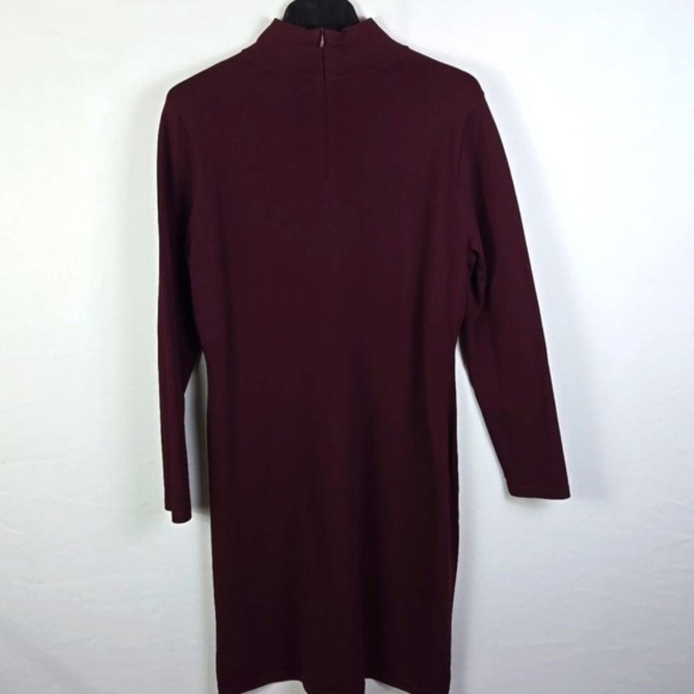 Lauren Ralph Lauren Womens Purple Knit Long Sleeve Dress Career Business Sz XL - Picture 4 of 11